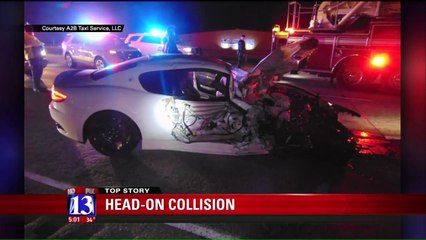 Video Shows Wrong-Way Driver in Maserati Causing Head-on Crash