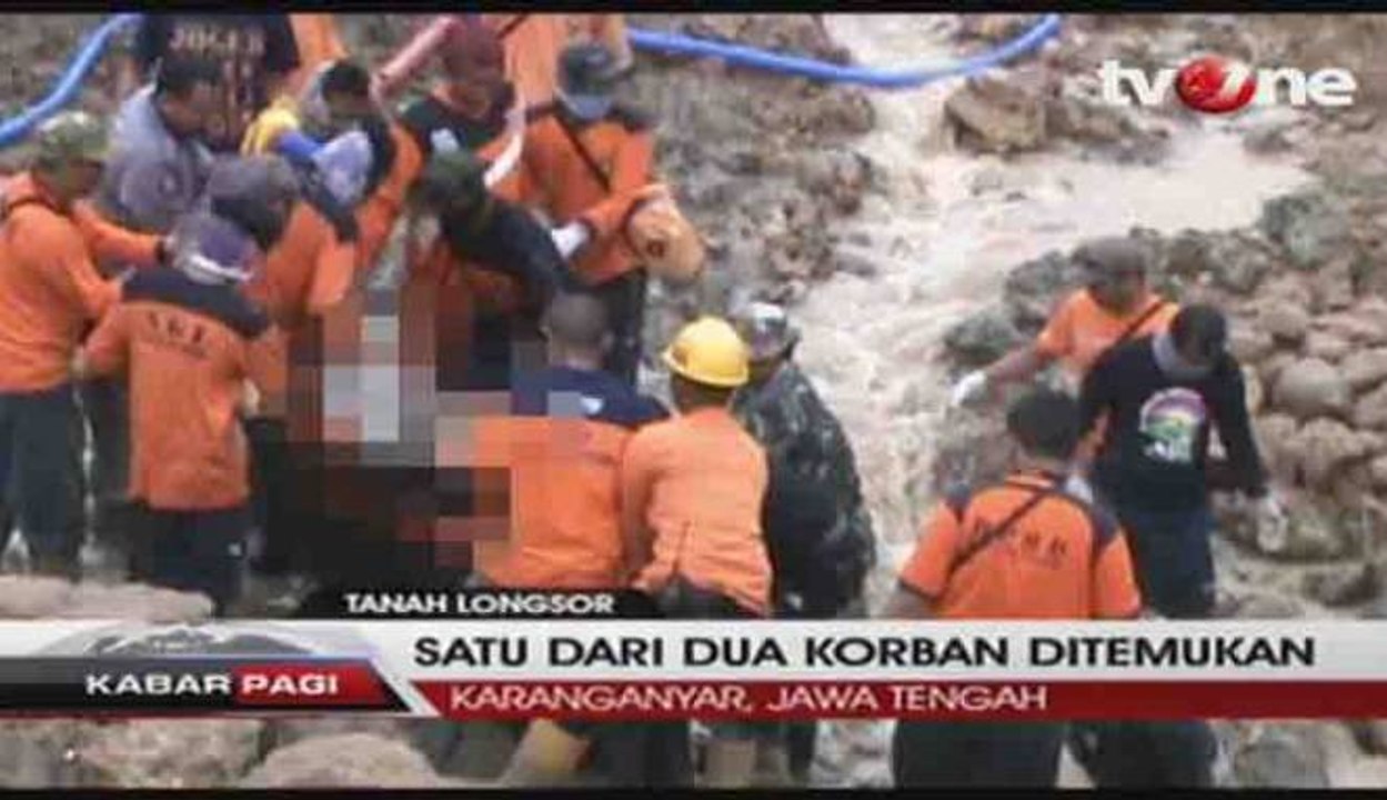 Satu dari Dua Korban Tanah Longsor Karanganyar Ditemukan
