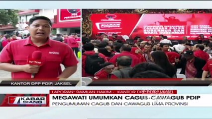 Berikut Nama Cagub-Cawagub PDIP untuk Lima Provinsi di Pilkada 2018
