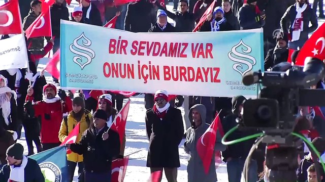 Sarıkamış şehitlerini anma yürüyüşü (1) - KARS