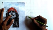 Drawing Sketch of Jack Sparrow -- By Nikhil Kuldeep --