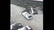 Boston driver attempts to escape 'bomb cyclone' flooding