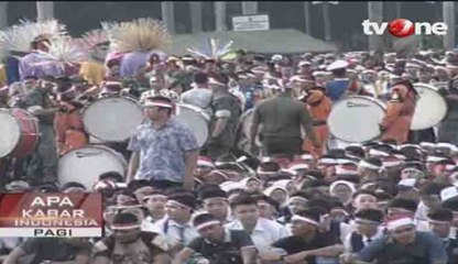 Ribuan Orang Padati Apel Nasional Nusantara Bersatu di Monas