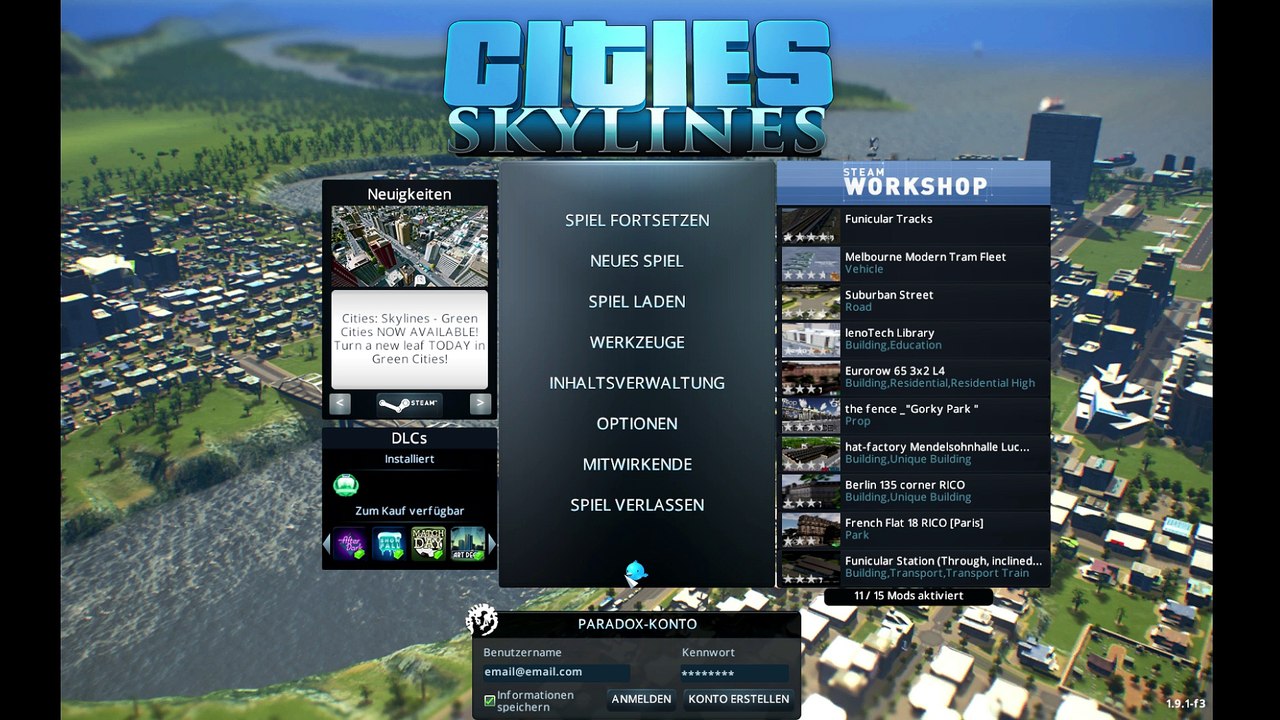 CITIES SKYLINE MegaProjekt Green City  LP #E1