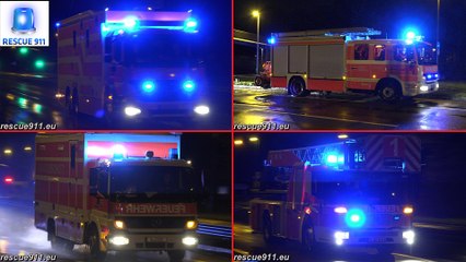 [HOCHHAUSBRAND] Einsatzfahrten Feuerwehr & Polizei Düsseldorf