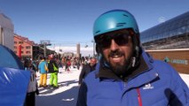 Palandöken'de güneşli havada kayak keyfi - ERZURUM
