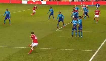 Eric Lichaj Goal - Nottingham 1-0 Arsenal 07-01-2018