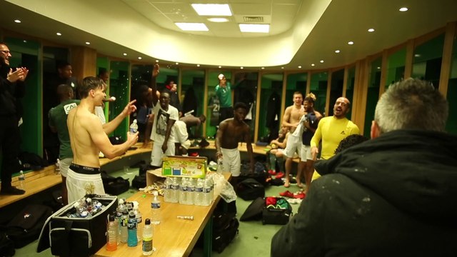 La joie des Verts après ASSE - Nîmes