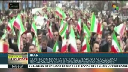 El pueblo iraní marcha y condena la violencia en protestas