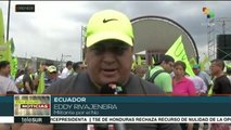 Ecuatorianos participan en acto a favor del 