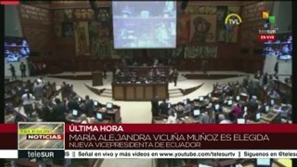 AN de Ecuador elige a María Alejandra Vicuña como vicepresidenta