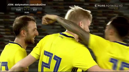 Kalle Holmberg Goal HD - Sweden 1 - 1 Estonia - 07.01.2018 (Full Replay)
