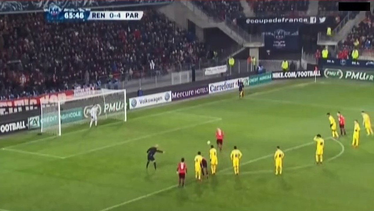 Benjamin Bourigeaud (Penalty) Goal HD - Rennes 1-4 PSG 07.01.2018