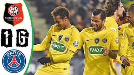 Rennes vs PSG 1-6 Highlights and All Goals 07.01.2017 HD