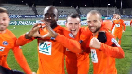 La joie de Biesheim après l'exploit contre Fleury en 32e de finale de Coupe de France