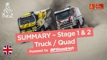 Summary - Truck/Quad - Stages 1 & 2 (Pisco / Pisco) - Dakar 2018