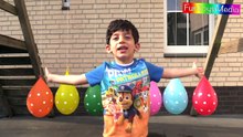 Learn Numbers with Counting and Learn Colors with Water Balloons for Children, Tod