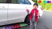 Fun Kid Crushes Colors Balloons with Dad's Car _ Learn Colours for Children and Todd