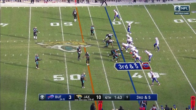 Buffalo Bills quarterback Tyrod Taylor exits the game after hit from Dante Fowler Jr.