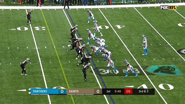 Carolina Panthers quarterback Cam Newton rips a perfect pass in to tight end Greg Olsen for 10-yard hookup