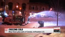 North America in deep freeze as Australia nearly breaks heat record