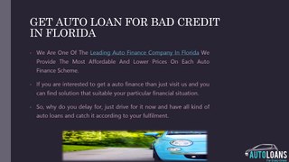 Affordable Bad Credit Auto Loans in Florida