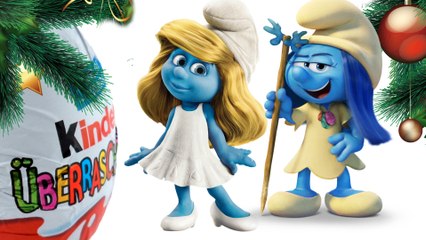 Smurfs Chocolate Kinder Surprise Eggs Opening Happy New Year