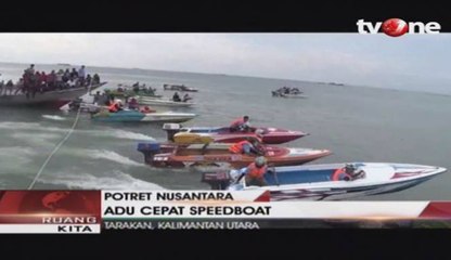 Serunya Adu Balap Speedboat Nelayan Pesisir Tarakan