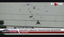 Polda Metro Sebar Ribuan Maklumat Imbauan dari Helikopter