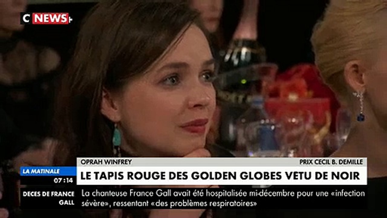 Golden Globes: Oprah Winfrey a annoncé cette nuit l'arrivée d'une "aube nouvelle" pour les femmes et jeunes filles maltr