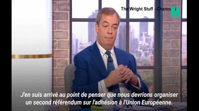 Nigel Farage se dit prêt à organiser un nouveau référendum sur le Brexit