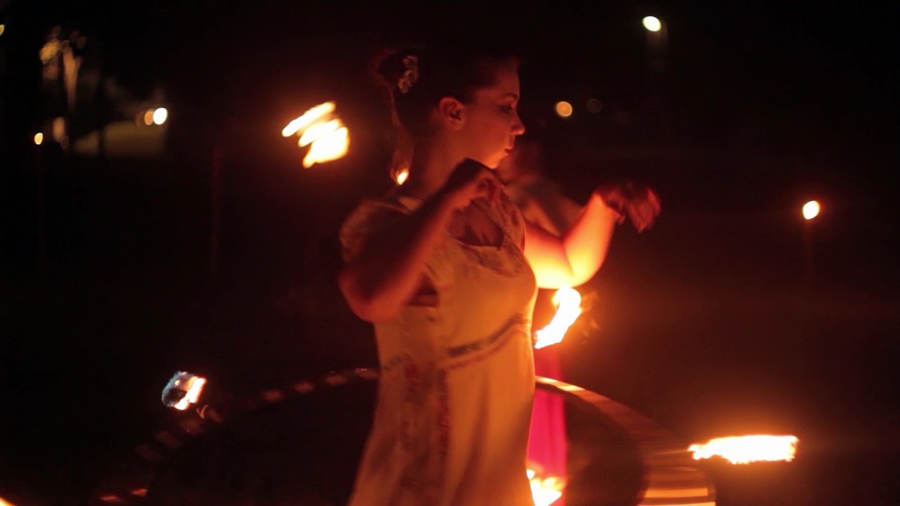 Renaissance uniform on fire artists - Hestia Fire Dance