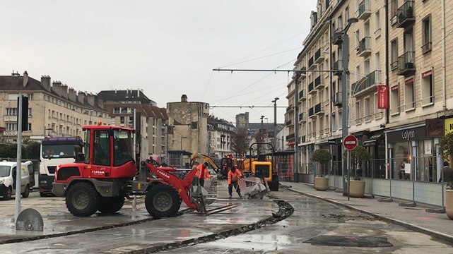 Tram : travaux place St-Pierre