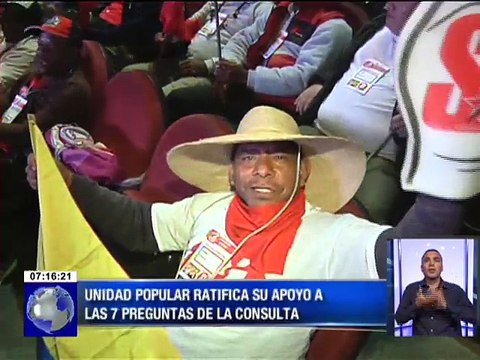 Unidad Popular ratifica su apoyo a las 7 preguntas de la consulta