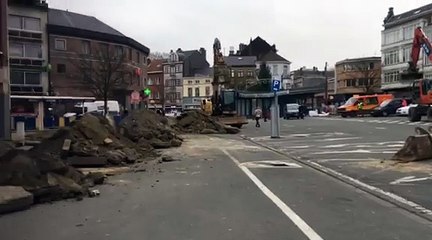La place du Miroir à Jette est en chantier