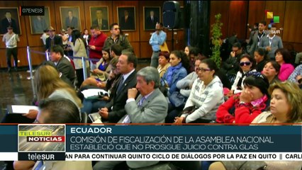 Descarta AN ecuatoriana continuar con juicio político al exvicepdte.