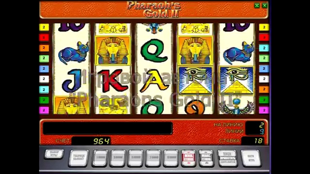 Как играть в игровой автомат Золото Фараона (pharaons gold II) - бонусный режим, правила