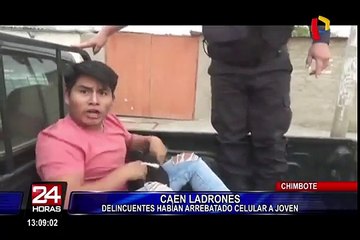 Chimbote: capturan a peligrosos asaltantes tras robar un celular