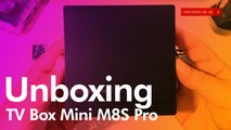 Unboxing Mini M8S Pro - TV Box com configurações interessantes.
