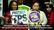 NYC protest against end of protected status for Salvadorans