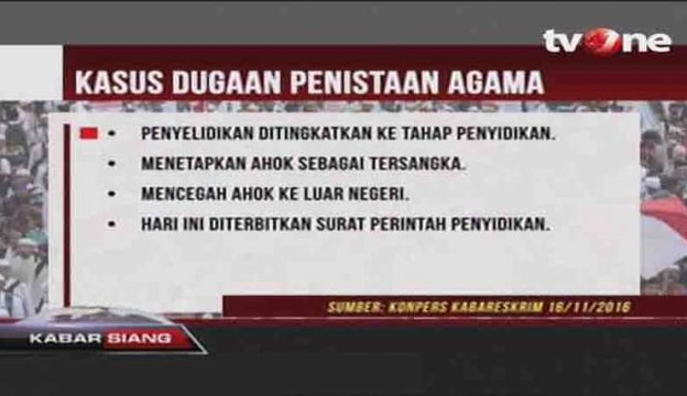 Poin-poin Konferensi Pers Kabareskrim Kasus Penistaan Agama