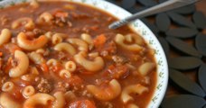 Beef & Tomato Macaroni Soup