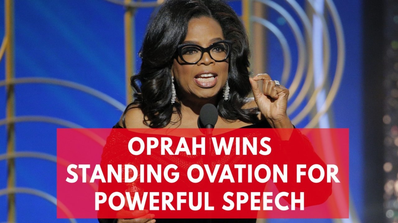 Oprah delivers powerful speech as first black woman to win Golden Globes Cecil B De Mille award