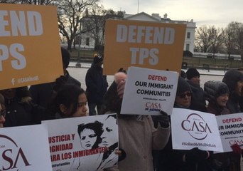 Demonstrators Protest White House Decision to End Temporary Status for Salvadorans