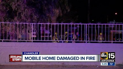 Fire destroys mobile home in Chandler