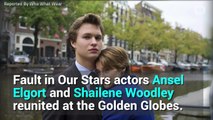 Shailene Woodley and Ansel Elgort Shared the Sweetest Golden Globes Reunion