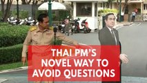 'Ask this guy': Thai PM leaves cardboard cutout of himself to avoid questions from press