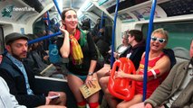 Londoners strip off for semi-naked Tube ride
