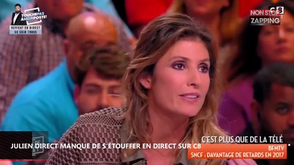 CQDLT : Julien Courbet manque de s’étouffer après avoir avalé la fève (Vidéo)