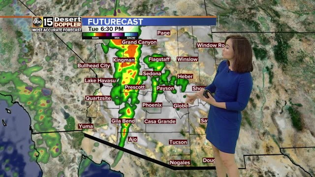 Winter storm bringing rain, snow to Arizona
